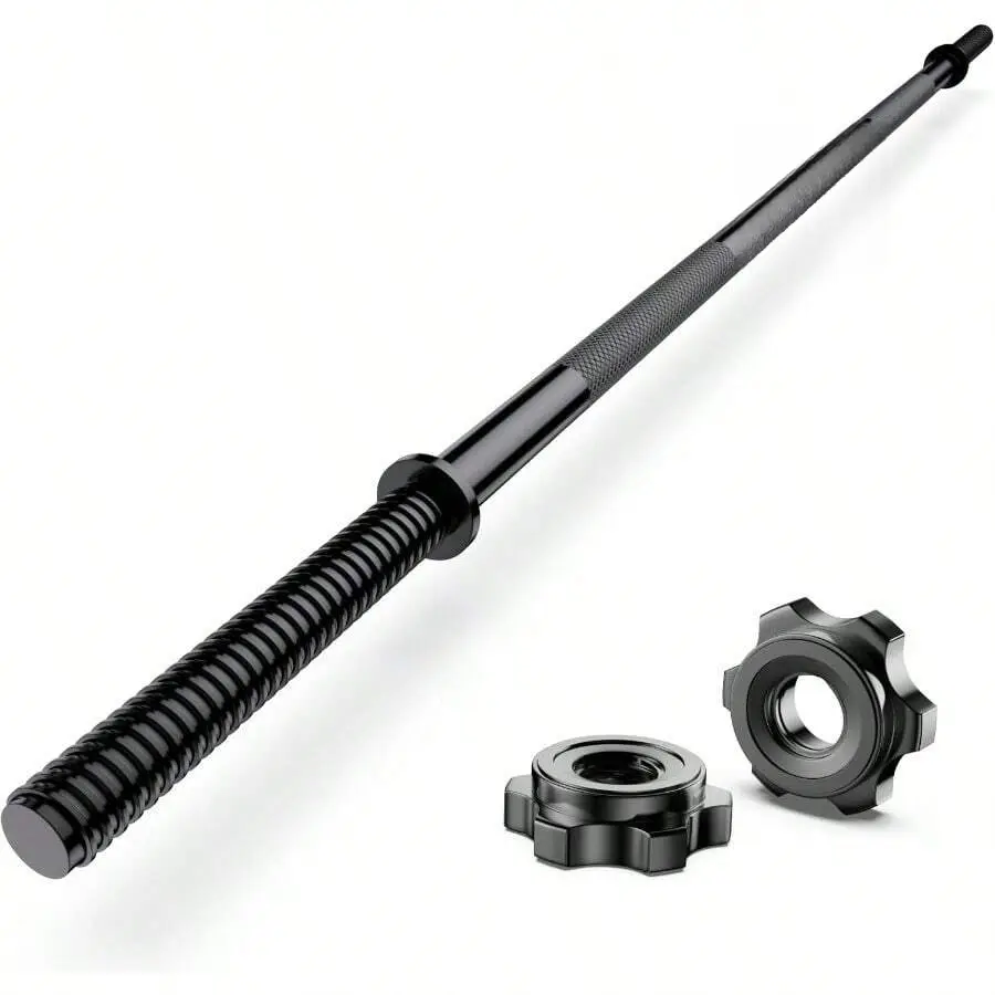 55" Weight Lifting Bar 1" Standard Straight Barbell Bars For Weight Lifting  Barbell Bar For Bench Press Hip Thrusts Squats Lunges For Gym And Home 2 Star Starnuts 480lb Weight Capacity