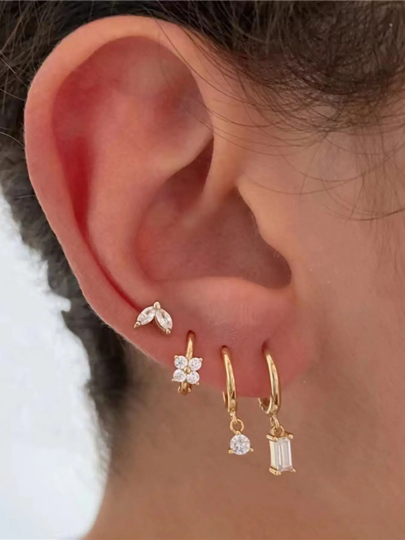 Cute Earrings Set, Fashionable Earrings for Women & Girls, Trendy All-match & Exquisite Jewelry for Birthday Gift