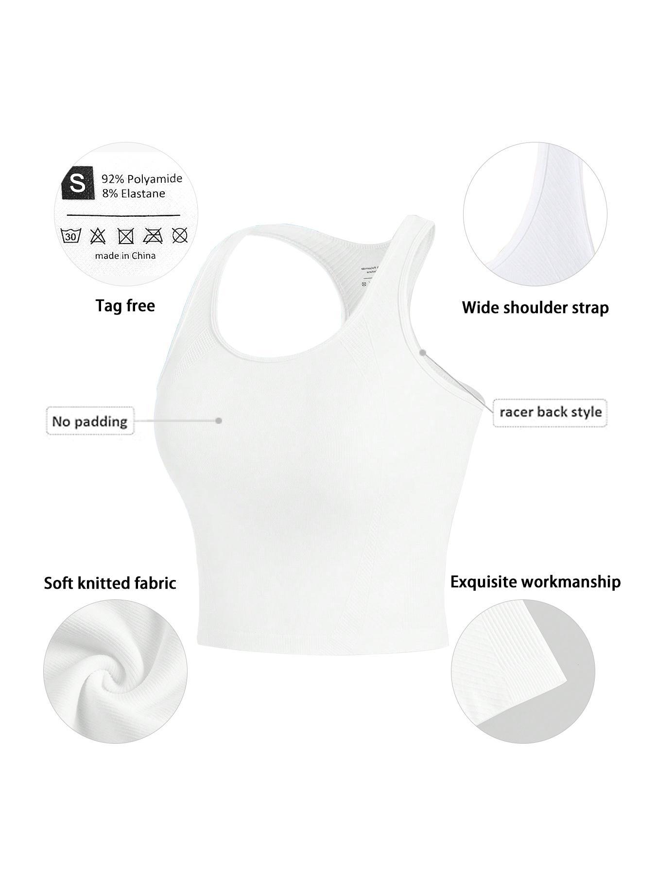 3-piece Women's Outdoor Sports Tank Tops, Sleeveless Sports Wear for Running, Yoga and Fitness