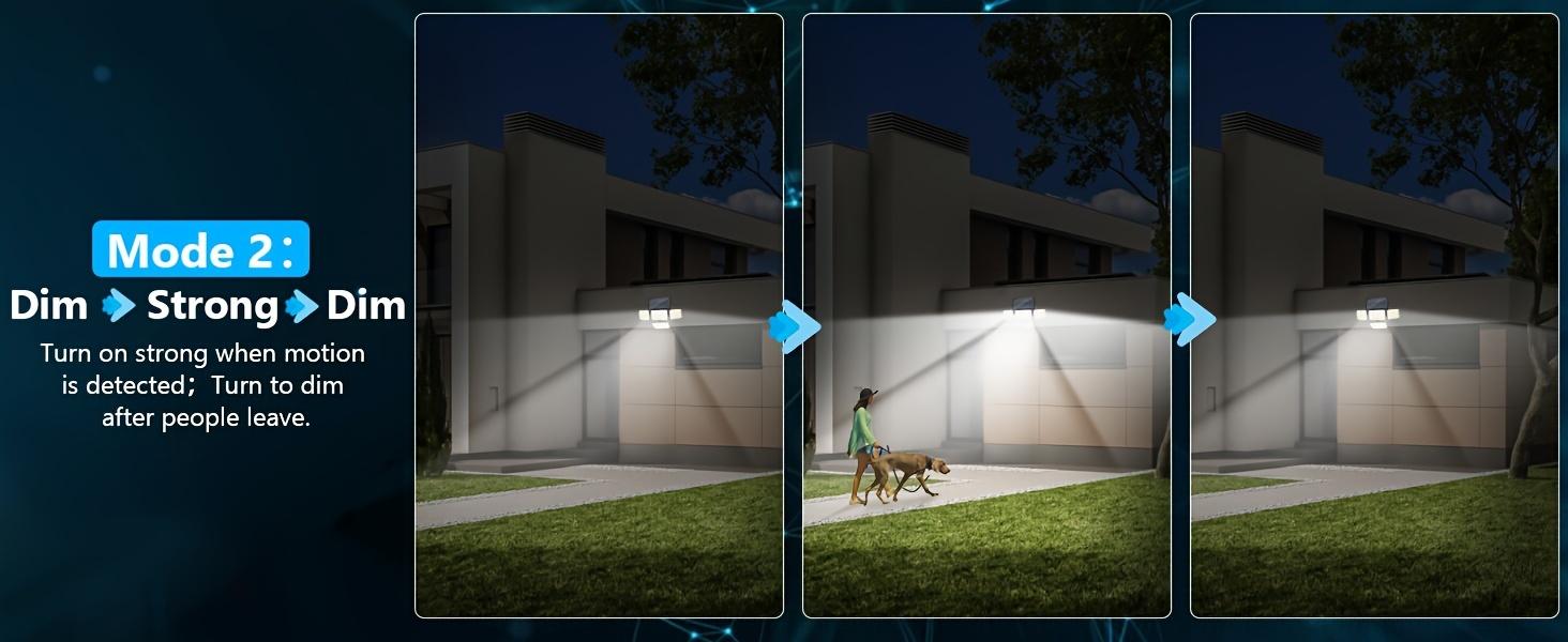 4 Modes Solar Flood Lights, 1~6 Pcs Set , 270°Wide Angle Lighting, Smart Sensor+Remote Control, Suitable for Patio, Garage Burglar, Porch, Outdoor Party, Shipment within 1-2 days