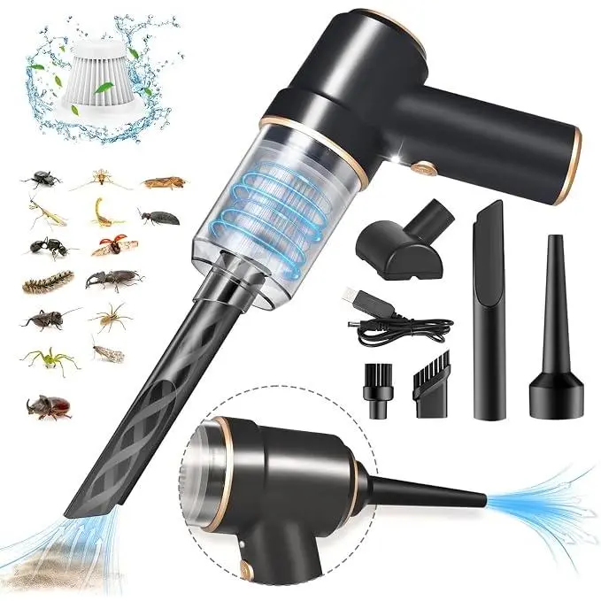 Cordless Car Vacuum Handheld Mini Portable Cleaner 4-in-1 Powerful Air Duster Wireless Auto Detailing Vacuum for Car Seat Pet Hair Home