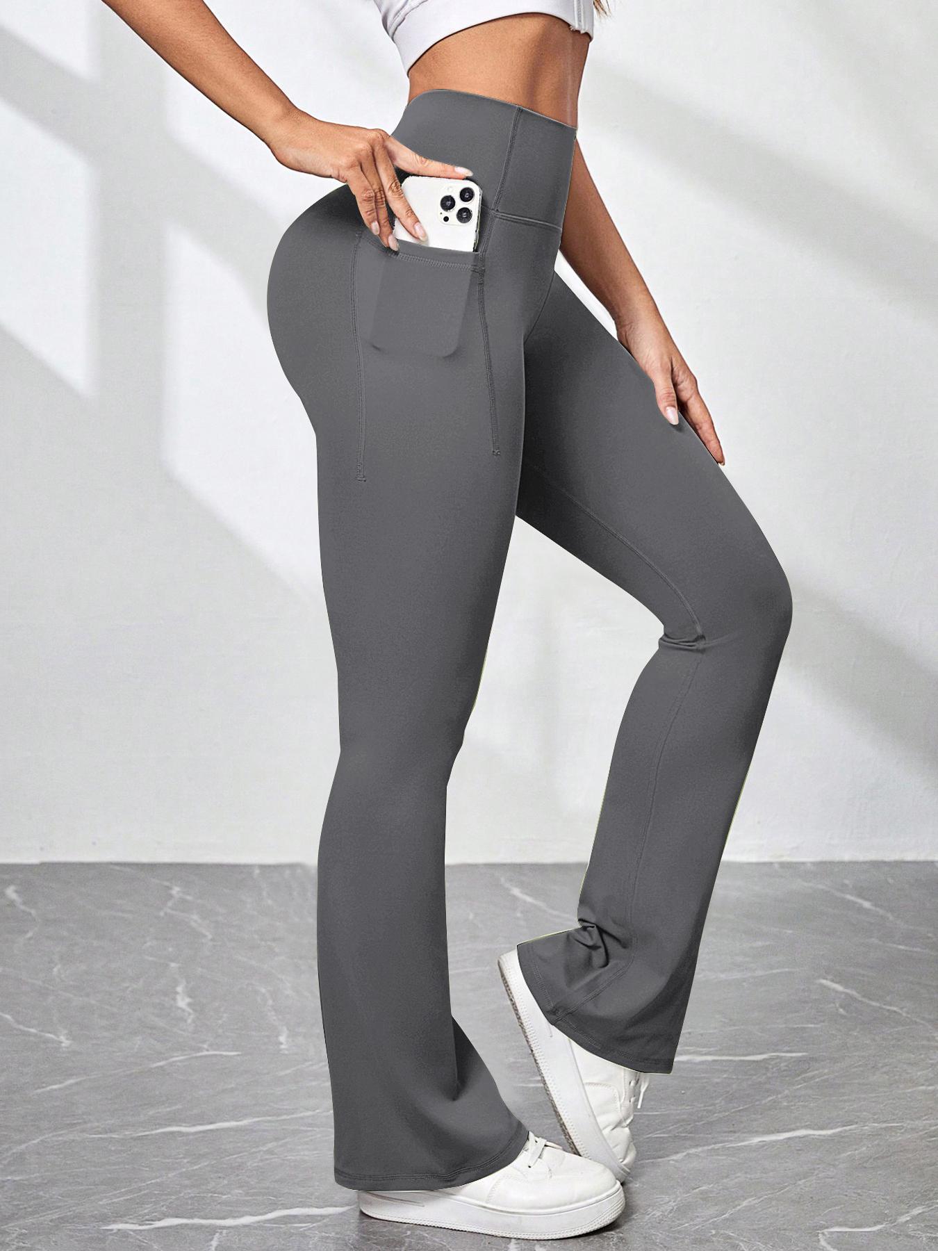 Women's Solid Color High Waist Sports Pants, Casual Comfy Breathable Tight-fitting Pants for Yoga Gym Workout Running, Ladies Sportswear for All Seasons, Skinny Yoga Bottoms