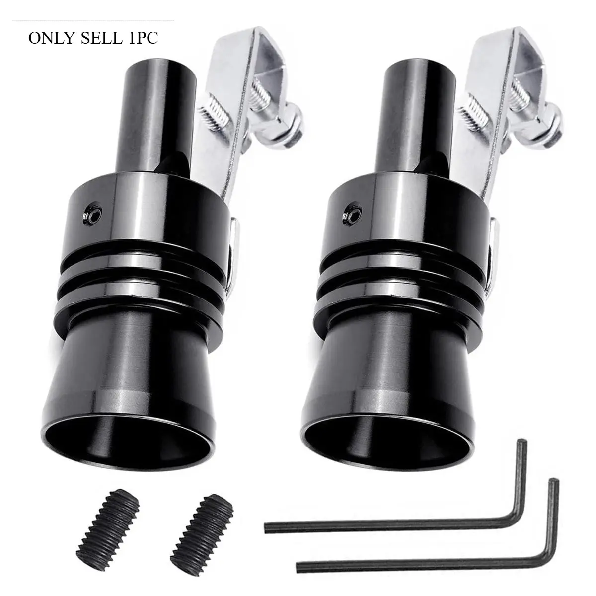 XL Size 2Pcs, Car Turbo Whistle, Aluminum Universal Turbo Sound Exhaust Muffler Whistle, Automotive