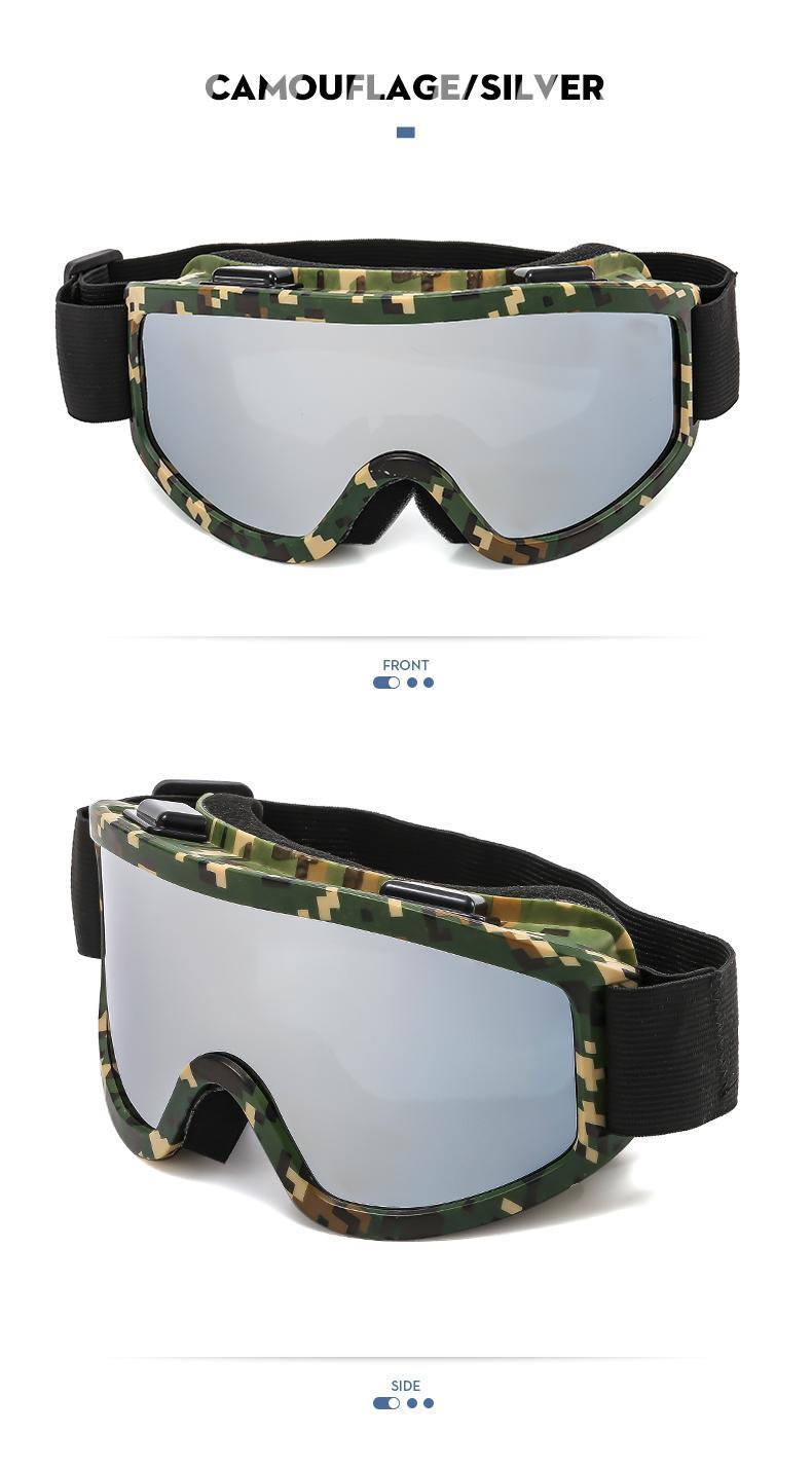 Large Frame Ski Goggles with Colorful Lenses & Soft Sponge Padding, Impact-Resistant Anti-Glare Snow Eyewear for Outdoor Winter Sports, Snowboarding & Skiing