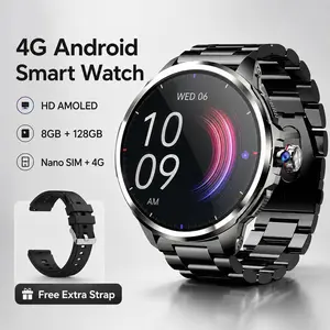 5G/4G Full Netcom 8GB+128GB RAM Smart Watch 1.95 inch 720*720 AMOLED 1100mah Battery 600W Camera GPS WIFI Google APPS Health Fitness Smartwatch
