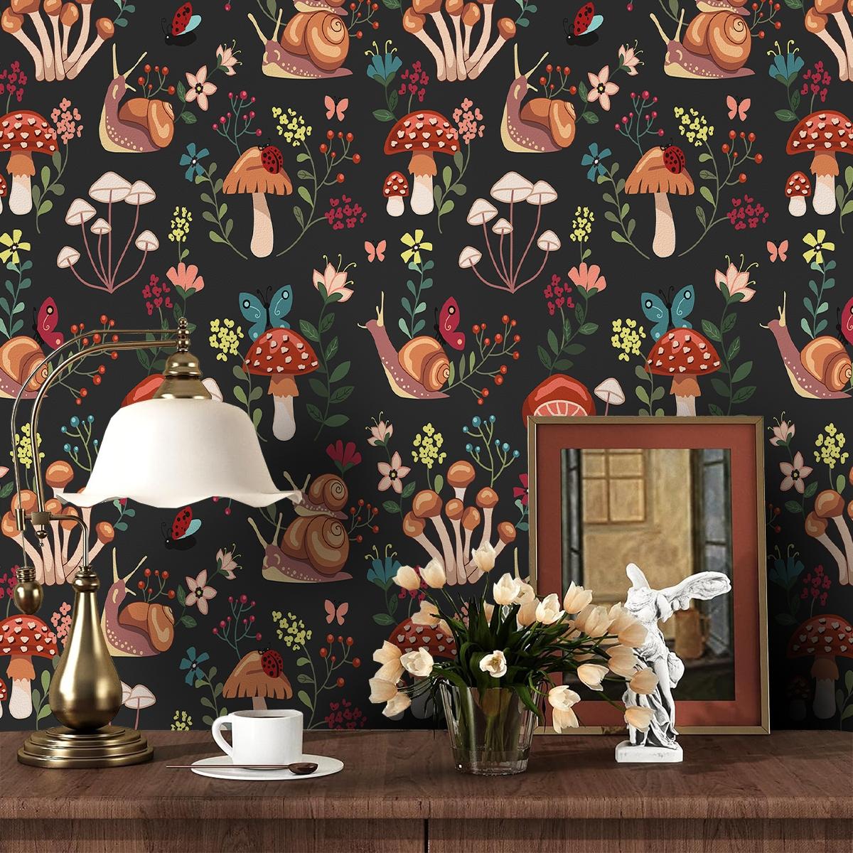 Deep Forest Pattern Wallpaper, Self-Adhesive Animal Wall Paper, Peel And Stick Wallpaper Designs, Waterproof Wear-Resistant, Bedroom Decor, Vintage Space, Furniture Refurbishment #GLOBAL PICKS