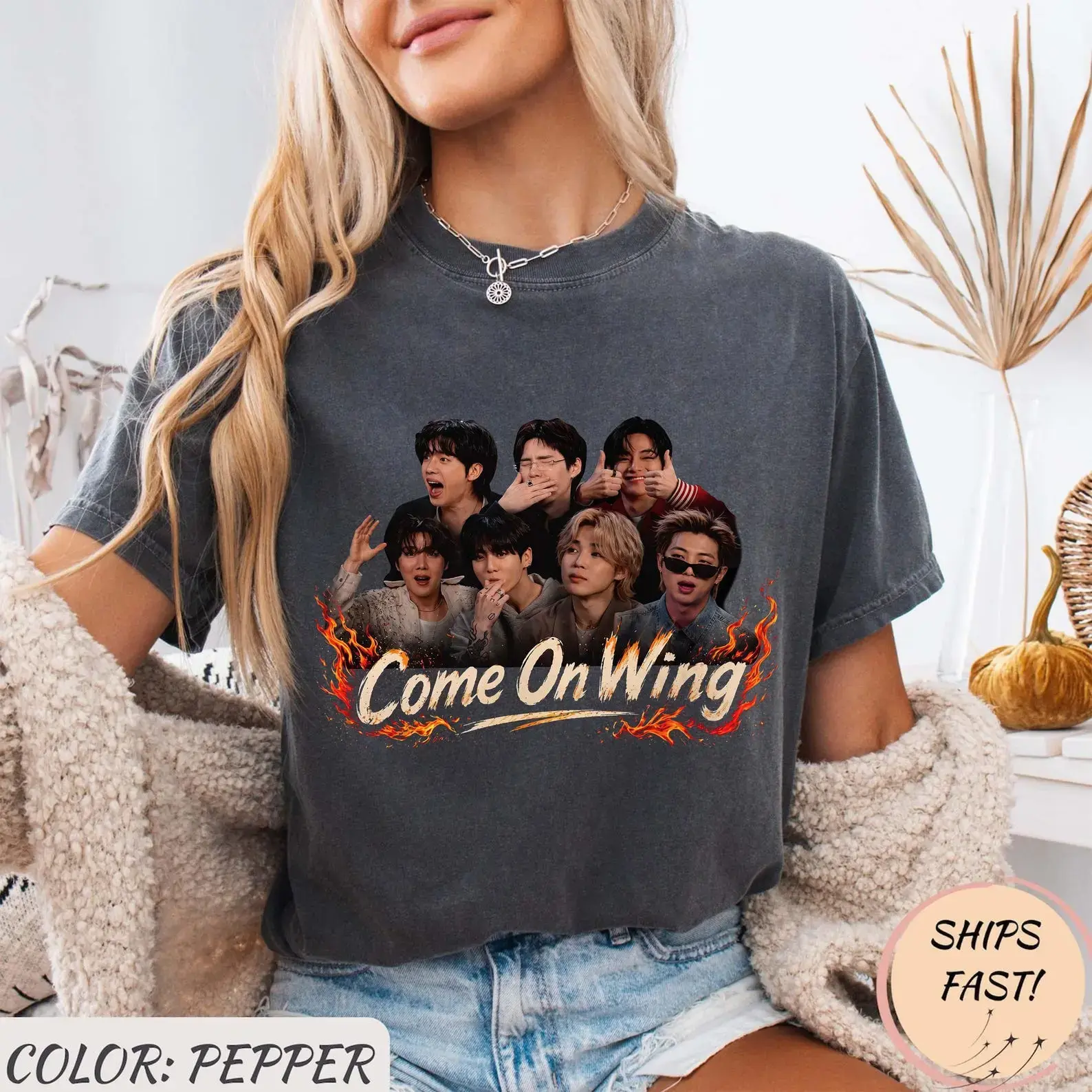 Comfort Colors Come On Wing Fan T-Shirt Kpop World Tour Shirt Retro 90s Funny Graphic Tee Trending Shirt Gift for Fans