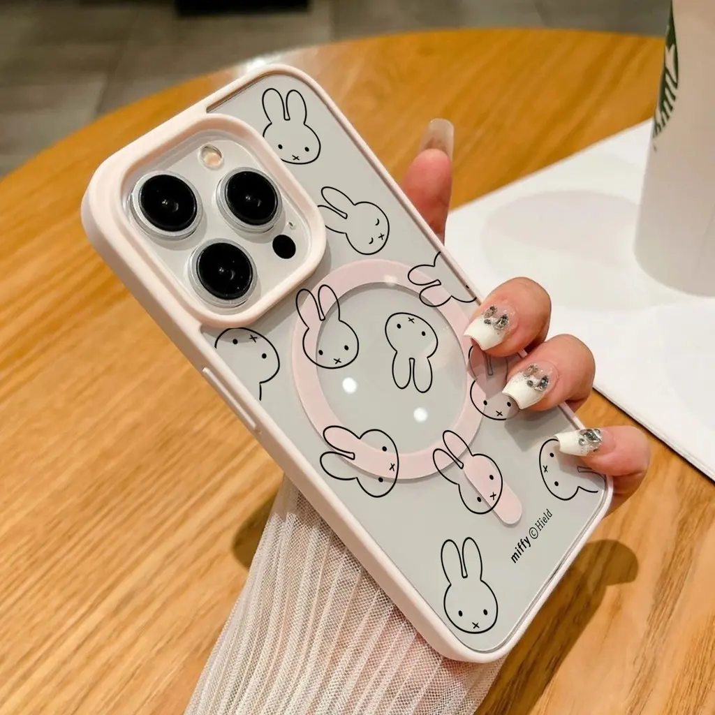 Magnetic phone case suitable for iPhone 17 promax 11 15 PRO miffy iPhone XS XR 12 13 14 PRO MAX 3671CXK
