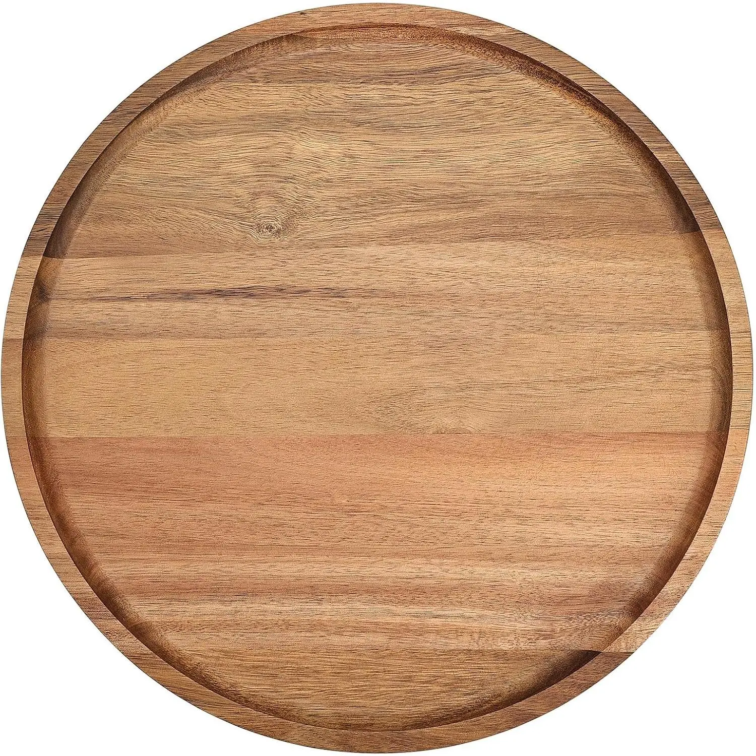 Round Wooden Serving Tray, 11 Inch Acacia Decorative Tray |  Style Tray for  Decor, Coffee Table, for Small Candle, Vases,  Organizer,  Kitchen Tabletop Decor