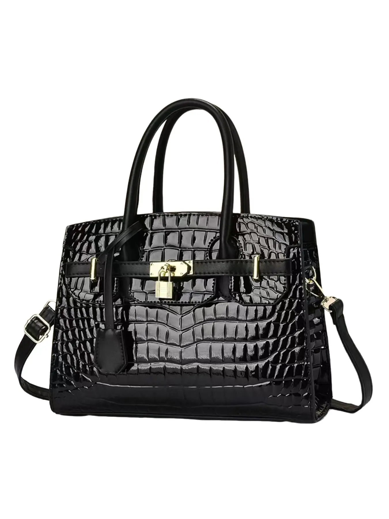 Vintage Crocodile Print Shoulder Bag, Fashion Soft PU Leather Handbag, Waterproof Large Capacity, Adjustable Strap, All Seasons, Ideal Gift, Fashionable Bags