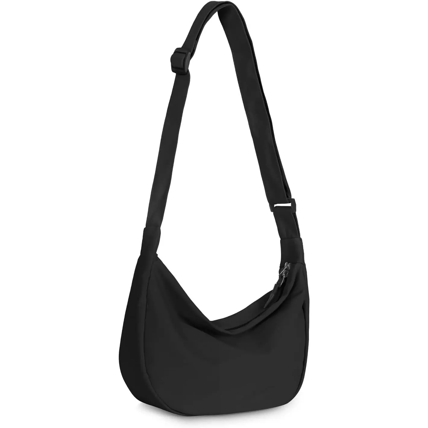Crossbody Crescent Bag for Women Men, Crescent Bag with Adjustable Strap. | Crescent Bag with 2 Zippers Lightweight & 2 Inner Pockets & 1 Inner Zipper Pocket.