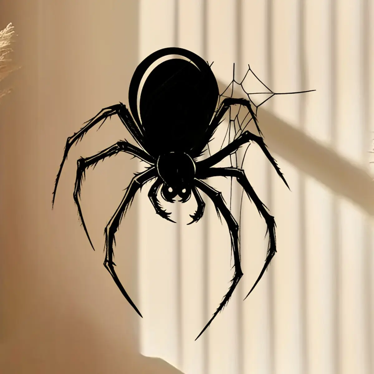 Halloween Spider Wall Sticker, Deco Stickers, Removable Self-Adhesive Decorative Wall Decor, Suitable for Living Room, Bedroom, Entryway, Halloween Wall Decal