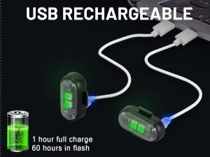 6PCS Wireless Led Strobe Lights with Remote Control 8 Colors USB Rechargeable Waterproof Emergency Lights Rock Light Flashing Light for Car Motorcycle Aircraft Scooter Truck Drone Vehicle