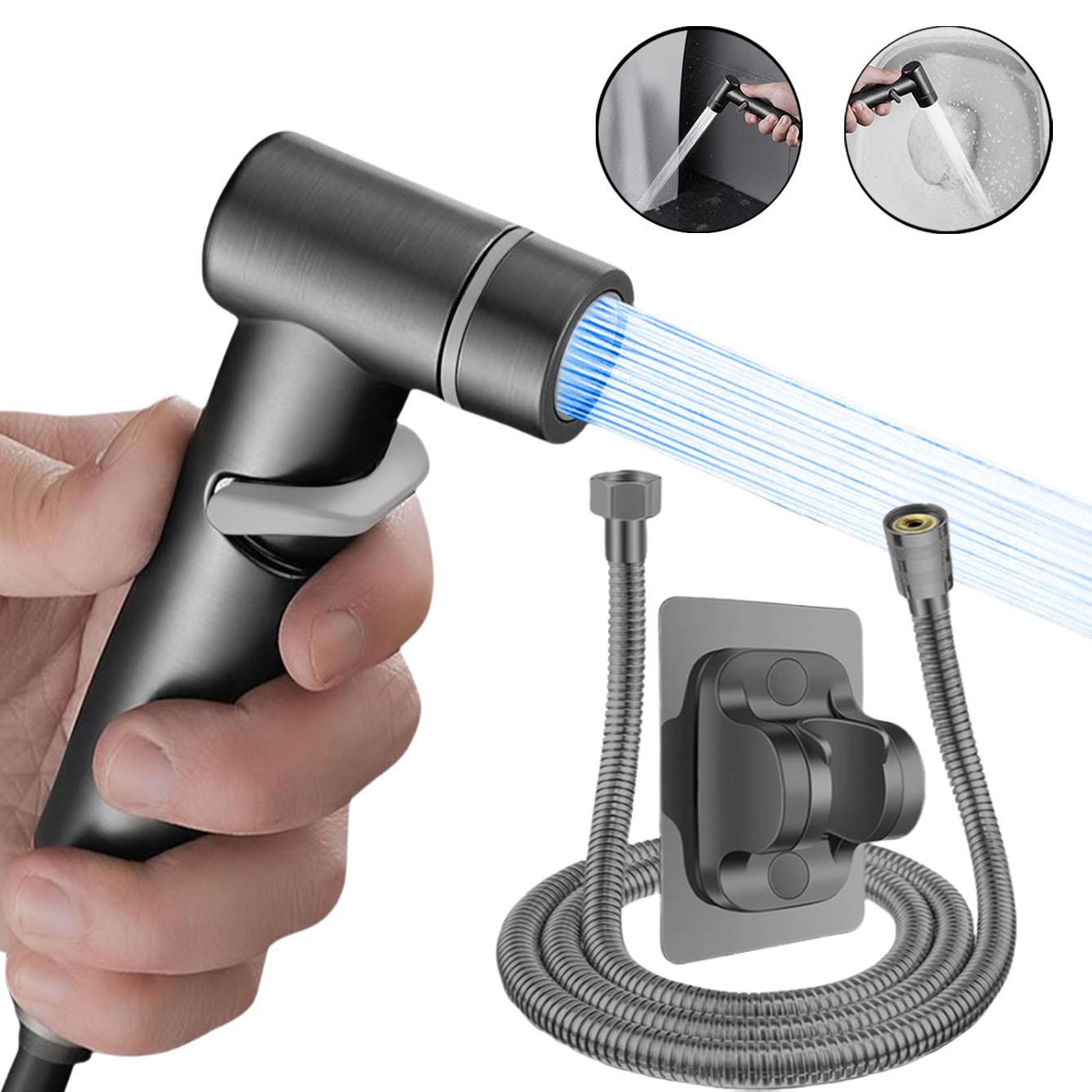 Handheld Shower Head Set, Including Handheld Shower Head & Bracket & Hose, Multi-functional Kitchen & Toilet Washing Spray for Easy Cleaning