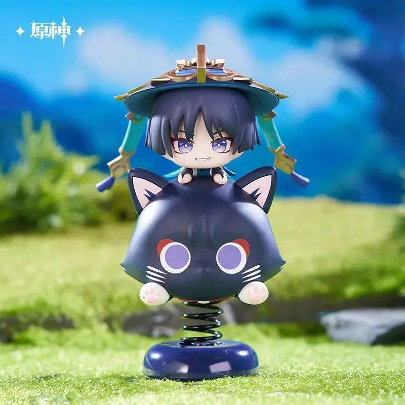 [Genuine] miHoYo Game Wanderer Doll Genshin Impact Wanderer Q-version Rocking Fun Desktop Ornament Anime Prop Cosplay Xmas Gifts
