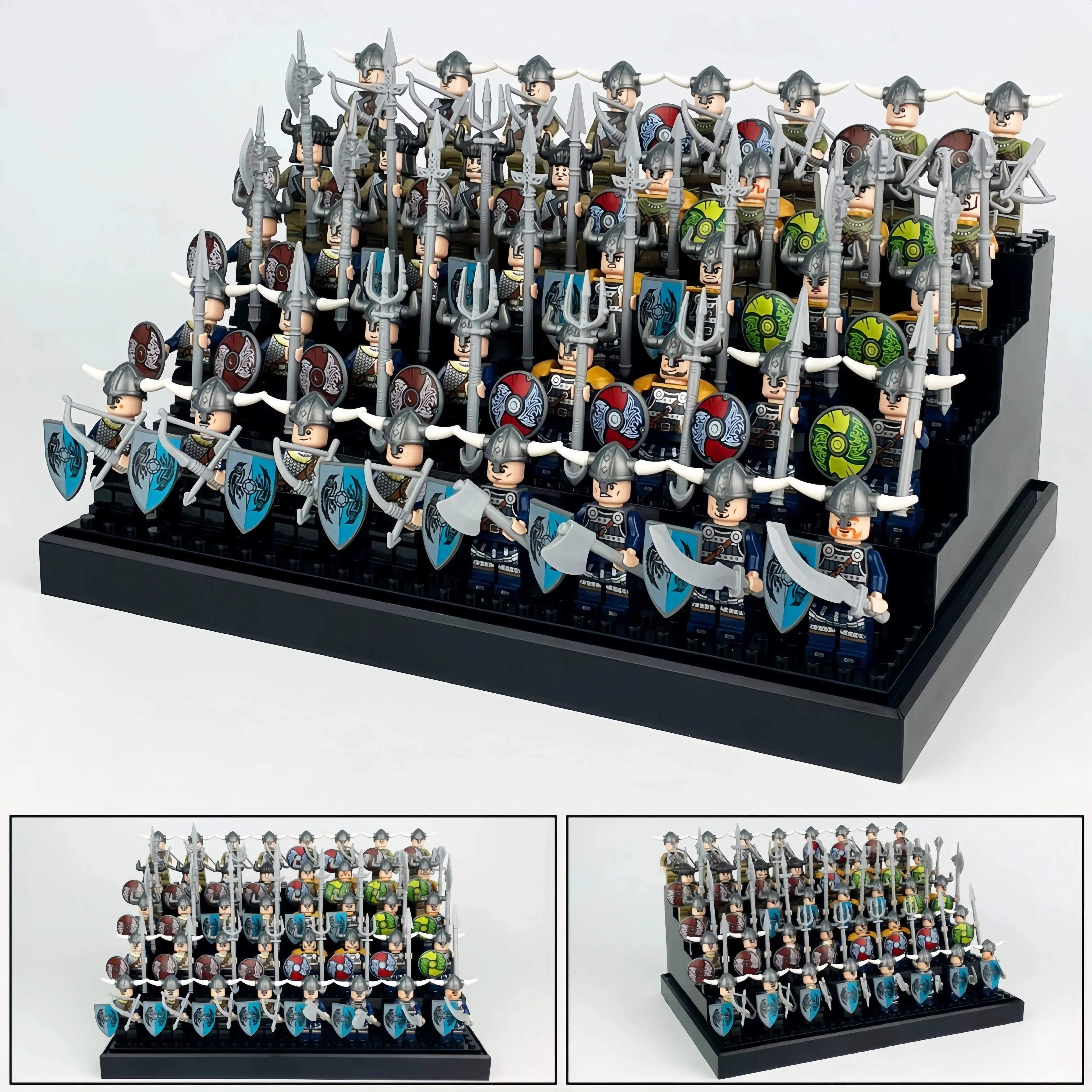 Mini doll display box, with 5 steps, compatible with main brand building figures, building doll storage box, large capacity