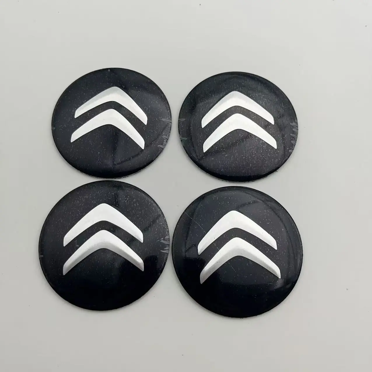 4pcs Citroen Wheel HUB Cap Stickers, Car Modification Tire Center Cover Emblem 56mm, Citroen Wheel Decal Decorative Stickers