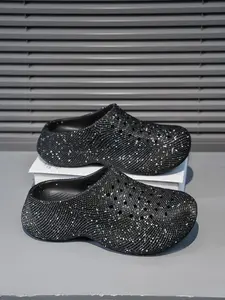 Summer Men's Open-Toe Sandals, Breathable Casual Holey Shoes, Outdoor Fashion Thick Sole Comfort Walking Slippers