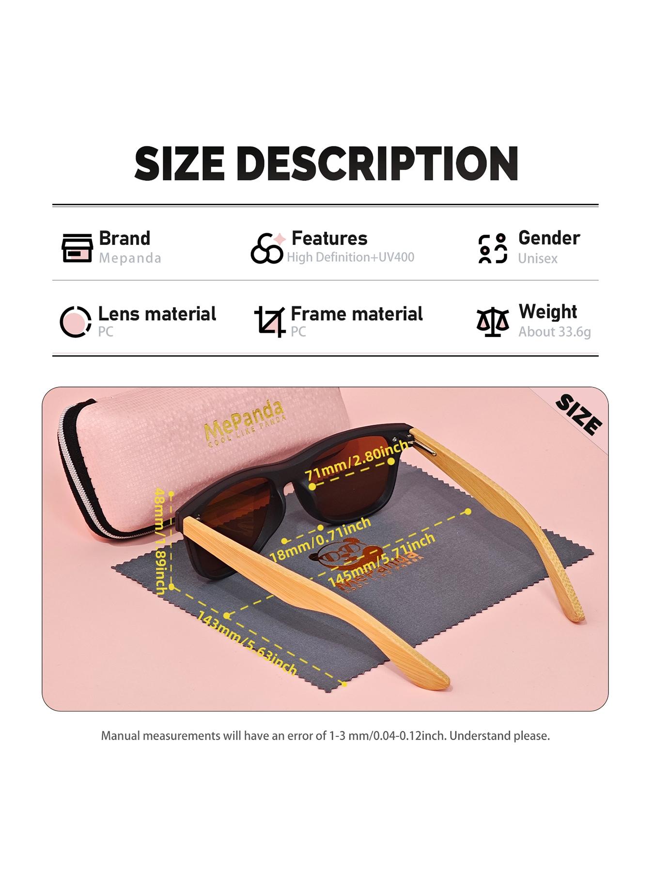 1 Pair Mepanda Unisex Square Full Frame Sunglasses, Bold Color Clashes, Declaring Your Edge, UV400