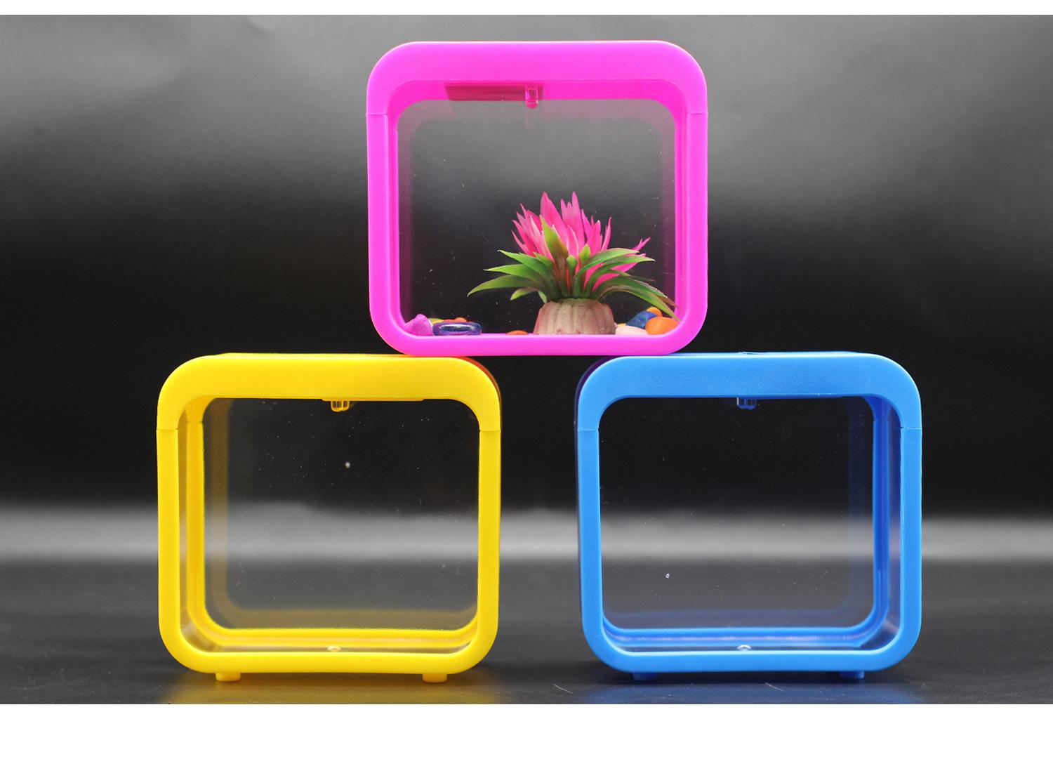 Small Fish Tank for Home Goldfish Betta Tank Acrylic Block Ecological Micro Landscape Mini Aquarium Tank Small Fish Tank for Home Goldfish Betta Tank Acrylic Block Ecological Micro Landscape Mini Aquarium Tank