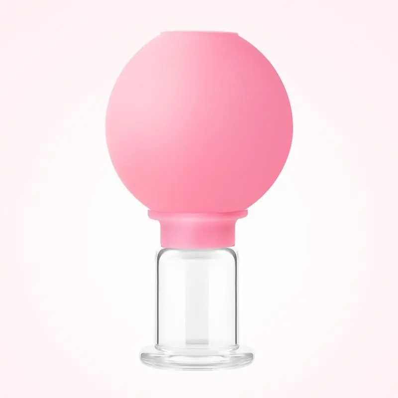 Glass Facial Cupping Silicone Vacuum Suction Massage Set, Facial Cupping Set for Face, Face Beauty Gua Sha Cupping Lifting Meridian Tool, Eye Face Body Vacuum Cupping Massager