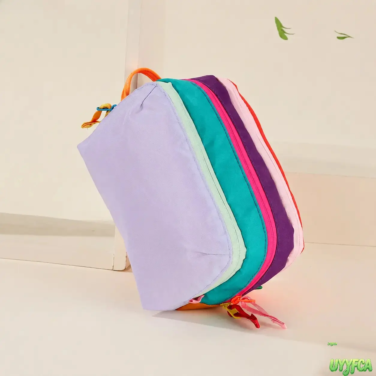 Female Large-Size Multi-Compartment Color-Block Travel Cosmetic Bag - Airplane Travel Accessories, Rainbow Contrast Zipper Toiletry Organizer, All-Seasons Portable Storage for Makeup, Skincare, Shampoo, Trip Essentials,back to school,back to school haul