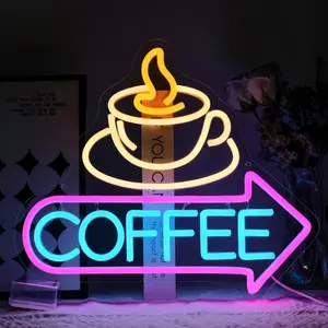 Coffee Neon Sign for Wall Decor Dimmable Coffee Bar Led Light Signs Coffee Business Neon Signs for Cafe Neon Light for Man Cave Coffee Shop Kitchen Club Party Restaurant Home Bar Gifts
