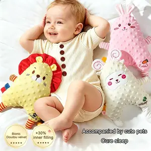 Baby Cartoon Plush Comfort Toy, Lion Rabbit Sheep Baby Sleep Companion, Chewable Teething Pillow, Unisex Infant Pacifier