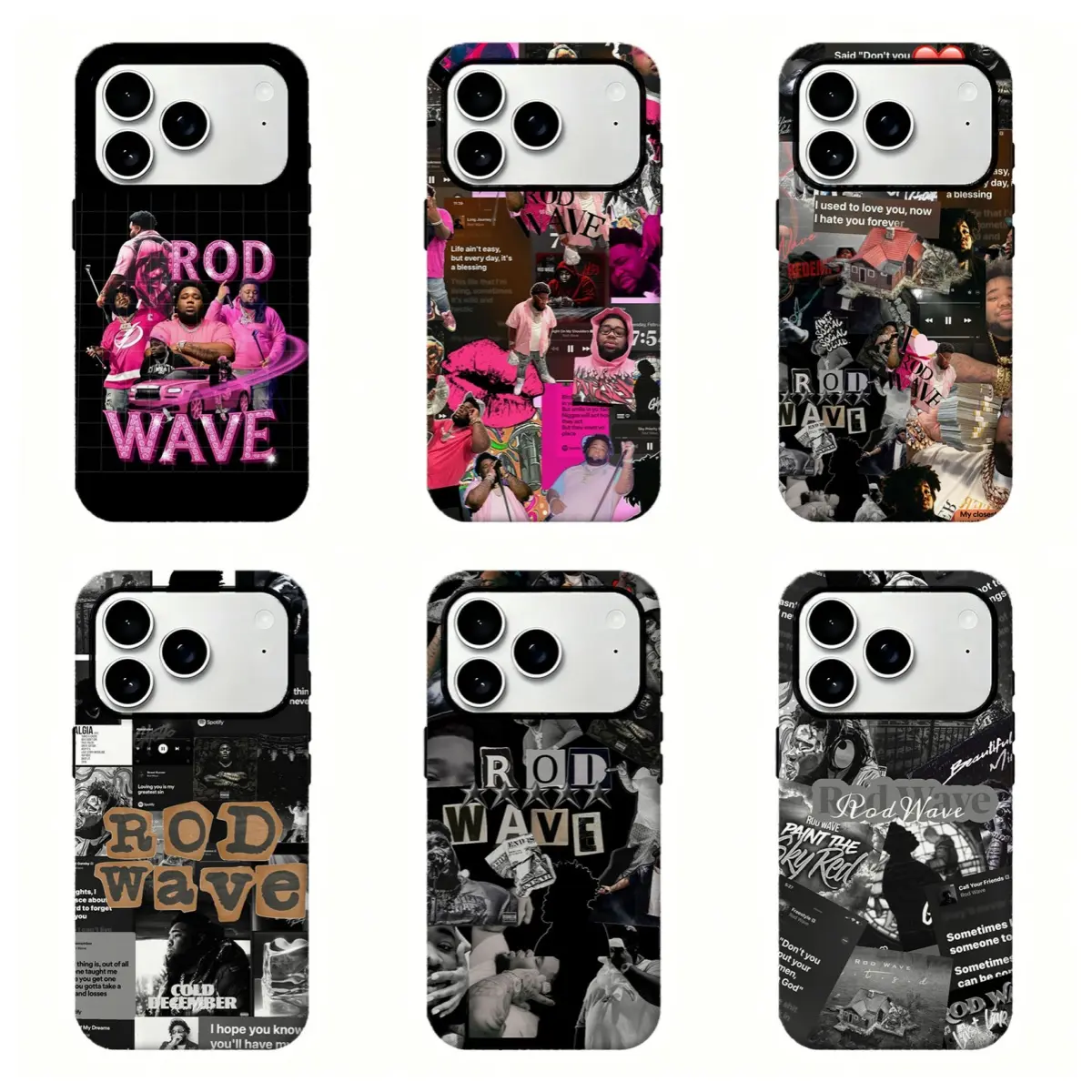 R0d Wave Rapper Collage Phone Case, Hip Hop Vintage Aesthetic Phone Cover For iPhone 17 Pro Max 16 15 14 13 12 11 for Samsung S21 S22 S23 S24 S25 Phone Case, Perfect Gift for Fans