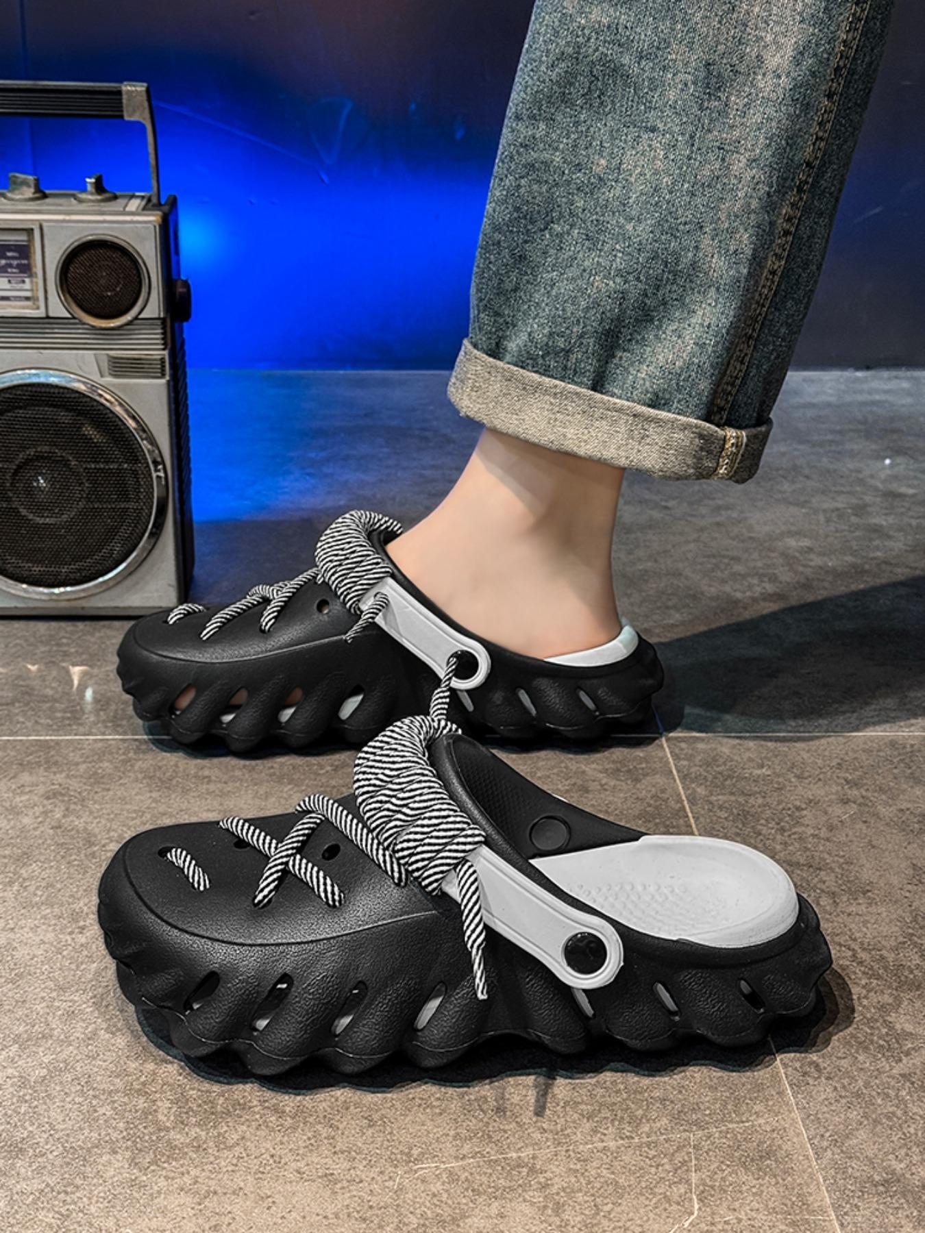 Unisex Minimalist Sporty Plain Color Slides, Casual Comfortable Breathable Beach Clogs, Lightweight Breathable Slippers, Trendy All-match Slippers for Indoor & Outdoor Wear, Boy