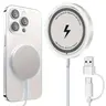 Magnetic Wireless Charging Pad with QC/PD Fast-Charging Support, Compatible with Apple iPhone 8+, Samsung S6+, Huawei Mate30/P20 Pro, LG G2+