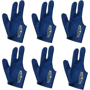 Lot of 6   Dark Blue Pool Glove Right Handed (6 Gloves Per Package), Retail Price: $29.00