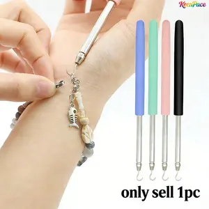 2 Pc Bracelet Helper Tool, Easy Wear & Remove Clasp Hook for Women Jewelry, Odorless Metal Fastener Aid for Bracelets & Necklaces, Practical Craft & Sewing Accessory for Daily Use