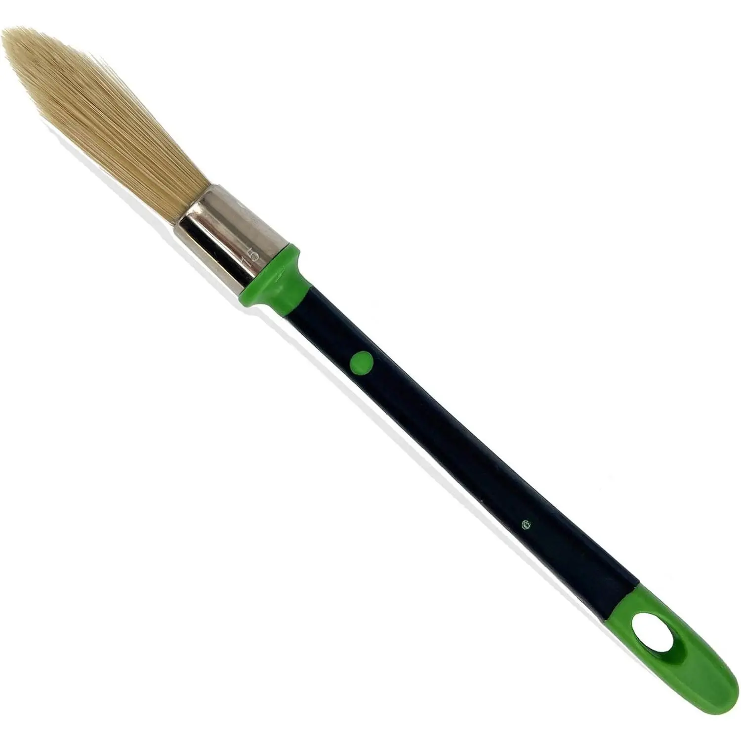 Tapered  Brush for Trim, Sash, Corners & -Ups, 0.6 Inch | 15mm round tapered synthetic brush;  cut-in for door frames, ceiling edges & corners; for gel, varnish, oil, gloss