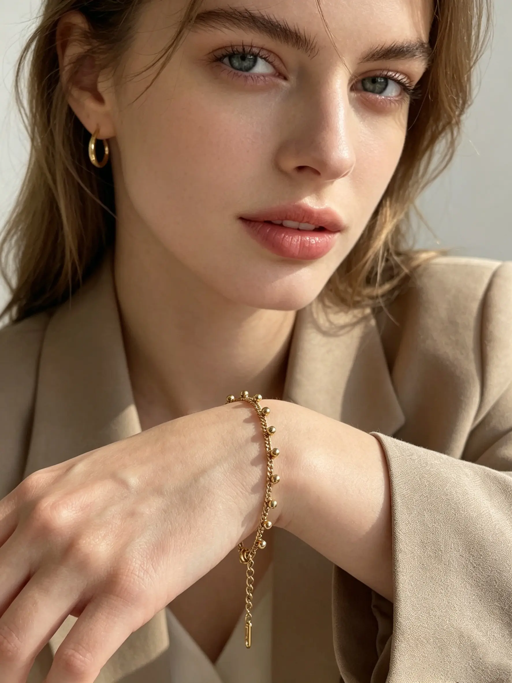 Elegant Dangle Bead Bracelet, 304 Stainless Steel, Adjustable Daily Wear Jewelry, Ideal Birthday Gift for Women, Small Teardrop Beads Chain