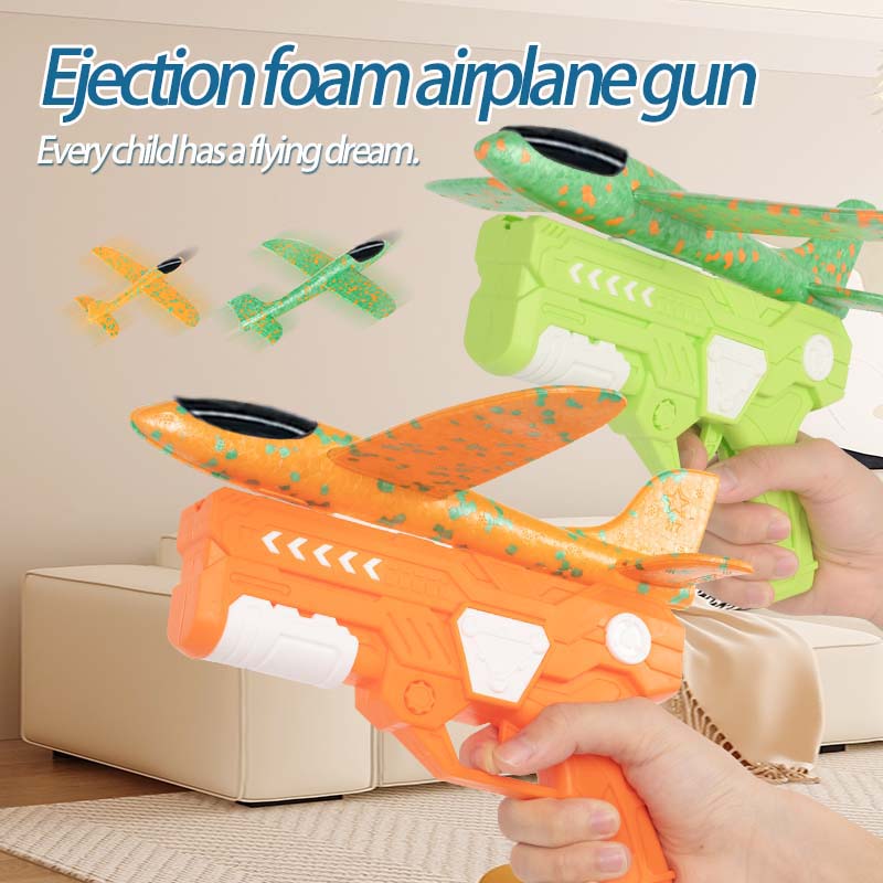 Colorful Durable Foam Airplane Launcher Toy, 1 Set Outdoor Fun Handheld Hand-Throwing Airplane Toy, Outdoor Sports Toy for Kids, Birthday Gift for Boys & Girls