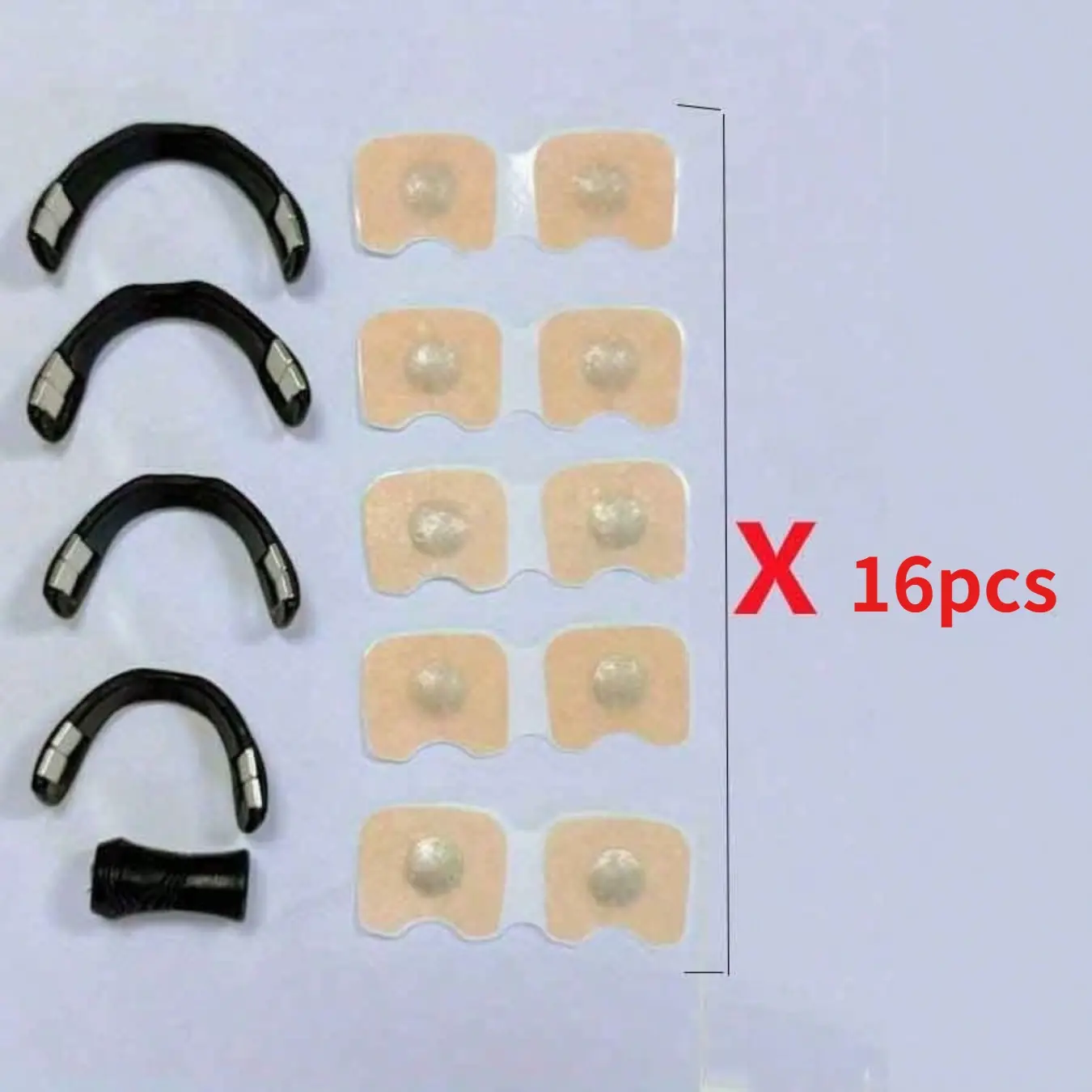 16 Pieces of Magnetic Nostril Expansion Patch - External Respiratory Assist Patch Suitable for Men and Women with Enhanced Ventilation Magnetic Nose Strap | Adjustable Nose Patch | Soft Texture