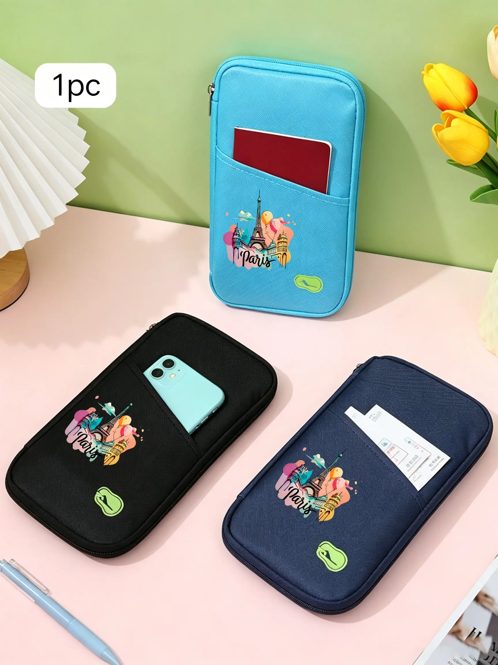 Waterproof Multi-Slot Passport Wallet, Portable Travel Document Organizer, Large Capacity Card Holder, Multicolor Travel Accessories Gift