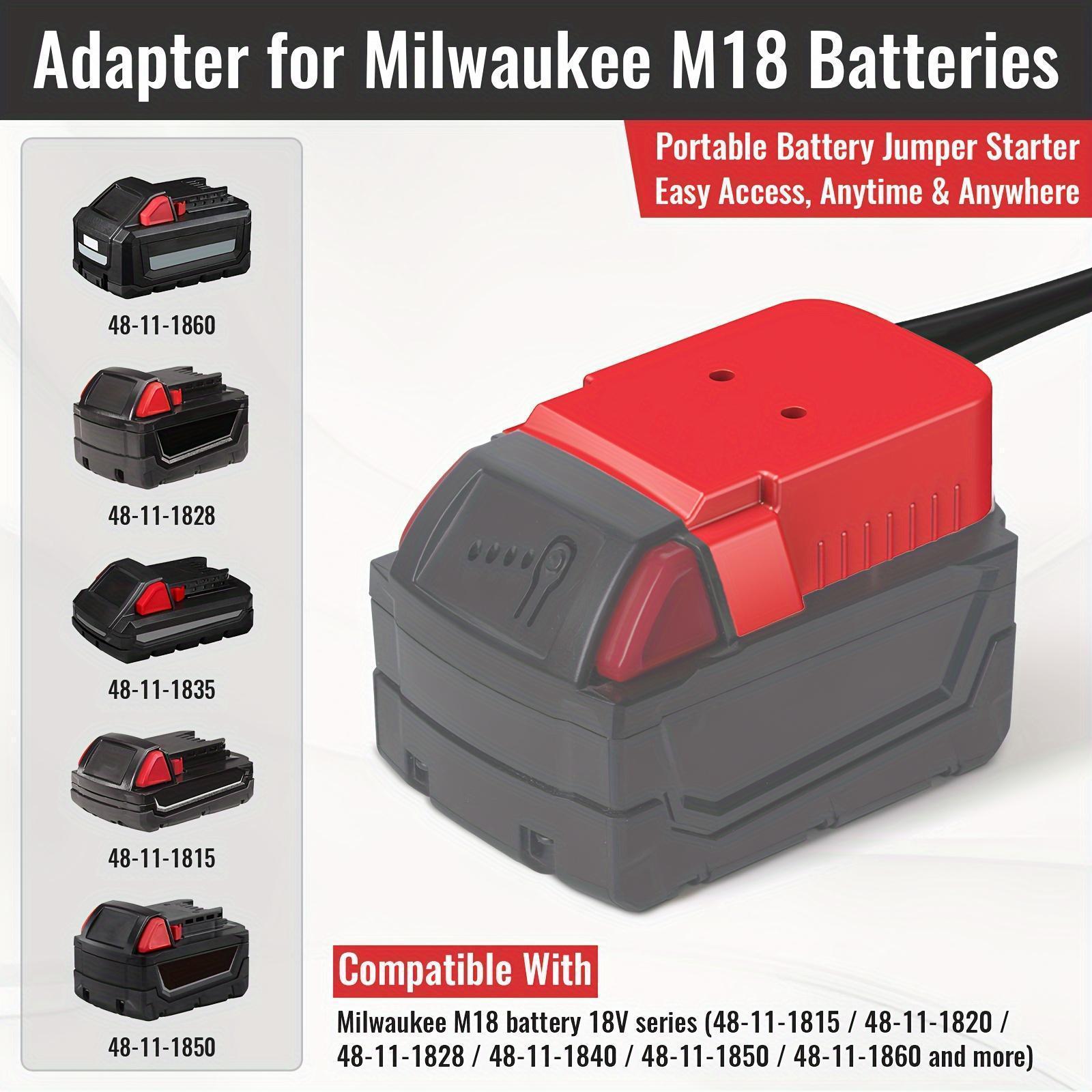 Car Starter Jumper Cables with Adapter for 18V/20V DCB Battery - 8AWG, 5.9ft Jump Starter Booster Pack (Battery Not Included)
