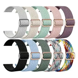 10-Pack Fitbit Sense2 Versa3/4 Bands, Nylon Elastic Woven Adjustable Sports Watch Straps, Unisex, Smartwatch Accessories, No Watch Included