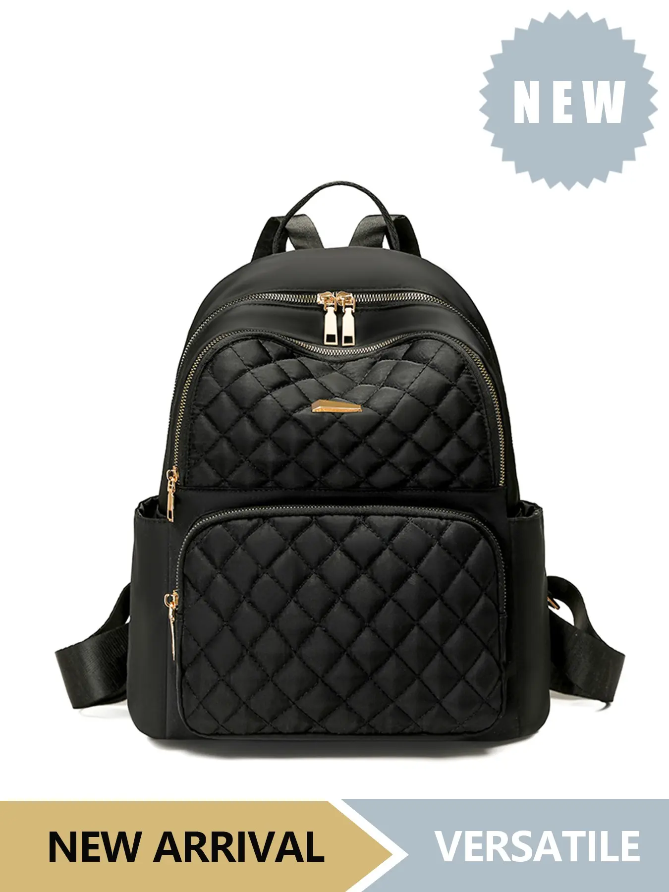 2026 New Women's Solid Color Travel Backpacks, Casual Stylish Multi-functional Travel Bag with Luggage Sleeve, Convertible Shoulder & Tote Bag