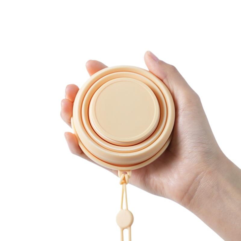 Outdoor portable folding water cup travel mouthwash cup silicone outdoor retractable travel travel portable compressed cup