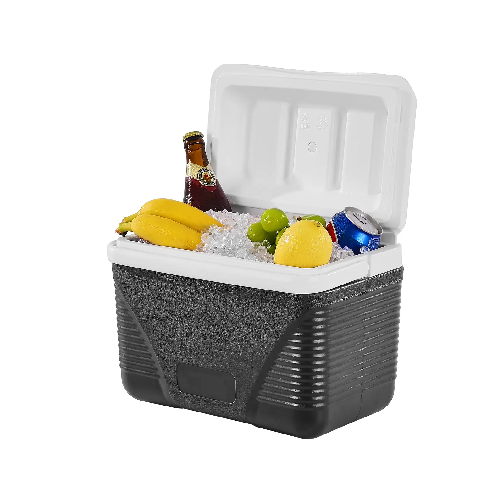 Portable Cooler, Hard Cooler with Ice Retention and Heavy Duty Handles, PE + PP Construction, Easy to Carry