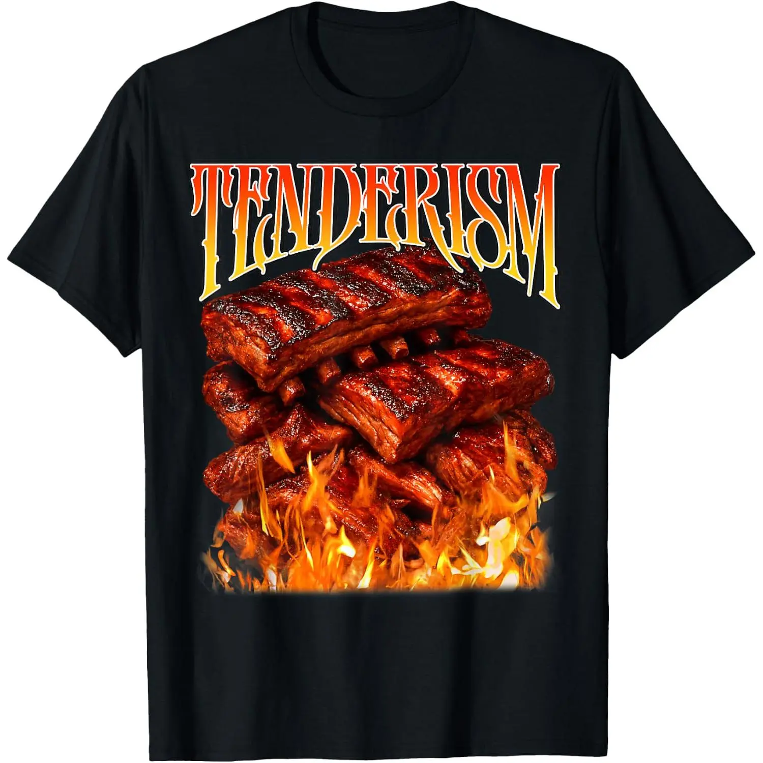 Tenderism 90s Retro Bootleg Funny Food Meme T-Shirt