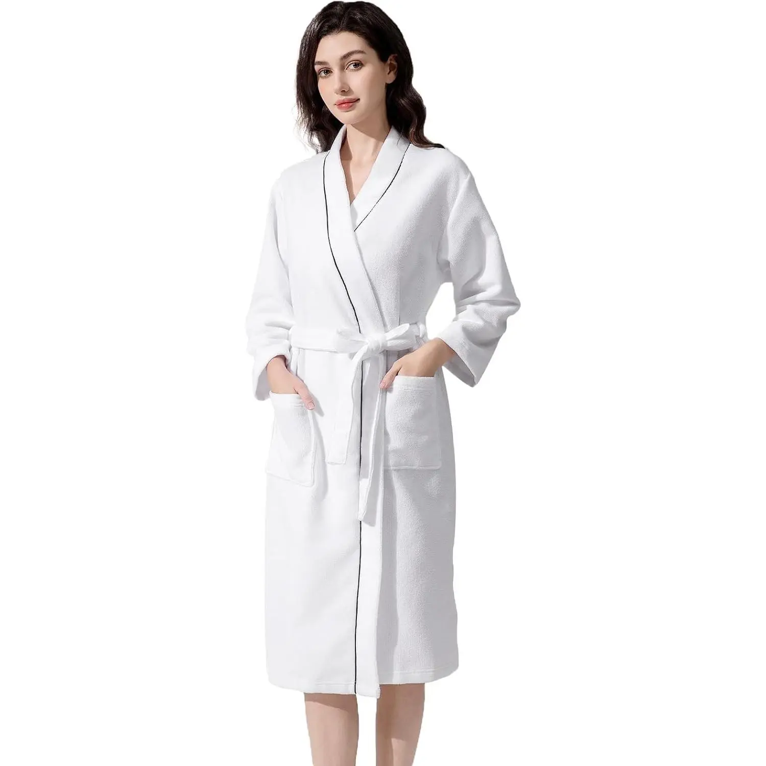 Women's Soft Terry Cloth Bathrobe - Ultra Absorbent, Quick Dry Kimono Robe for Shower Spa, Home Gift