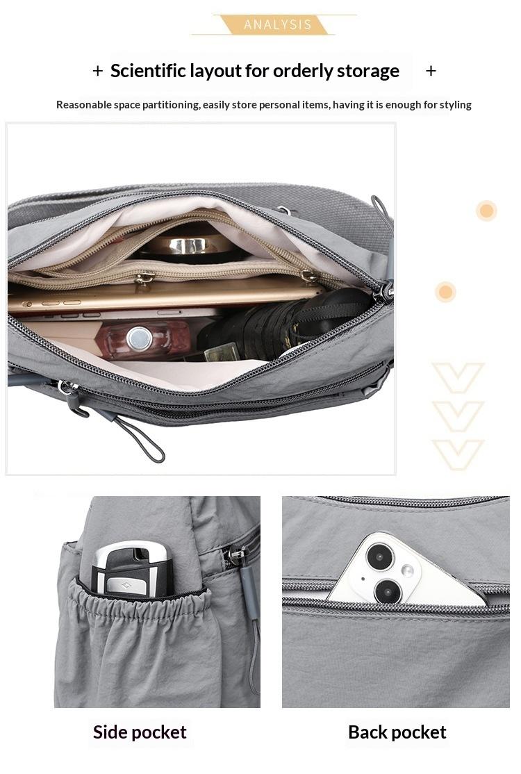 Women's Solid Color Fashionable Multi-pocket Zipper Crossbody Bag for Daily Use, Casual Trendy Versatile High-quality Daily Commuting Bag, Crossbody Purse, Purses For Women, Everyday Bag