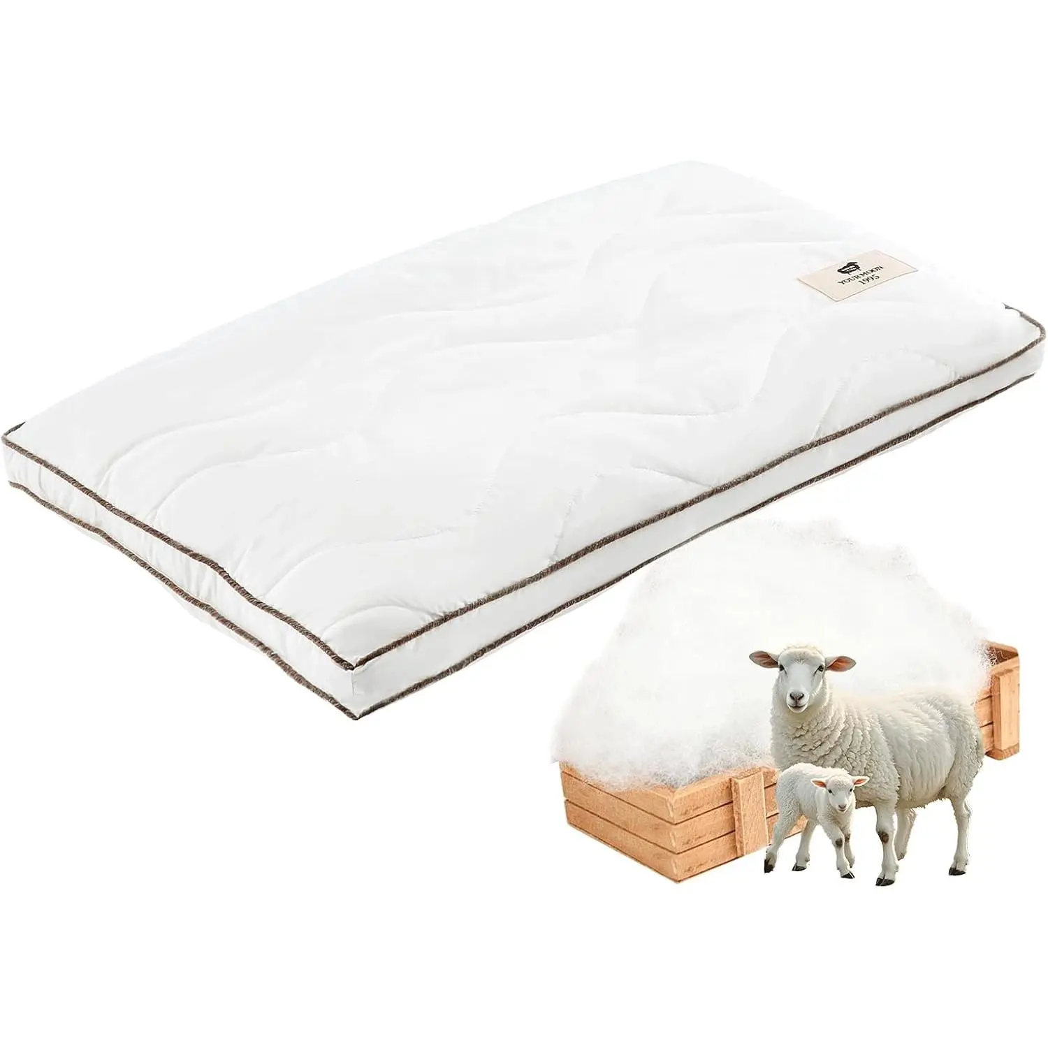 Soft   Pillow  Size, Flat & Thin  Pillow for Sleeping, Low-Loft Bed Pillows for  and  Sleepers, Breathable Soft  Cover (White)