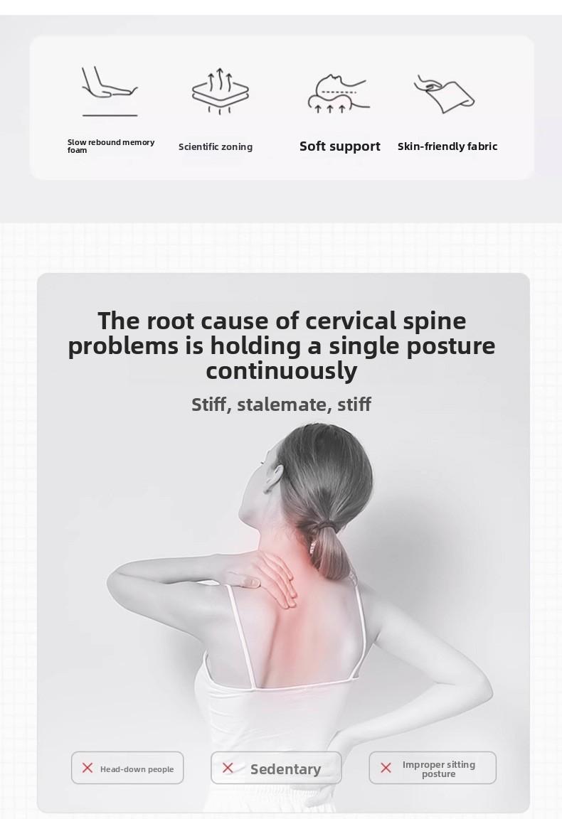 Butterfly-shaped rolled memory foam neck pillow, butterfly-shaped slow-rebound pillow for home use, hotel cervical spine support pillow