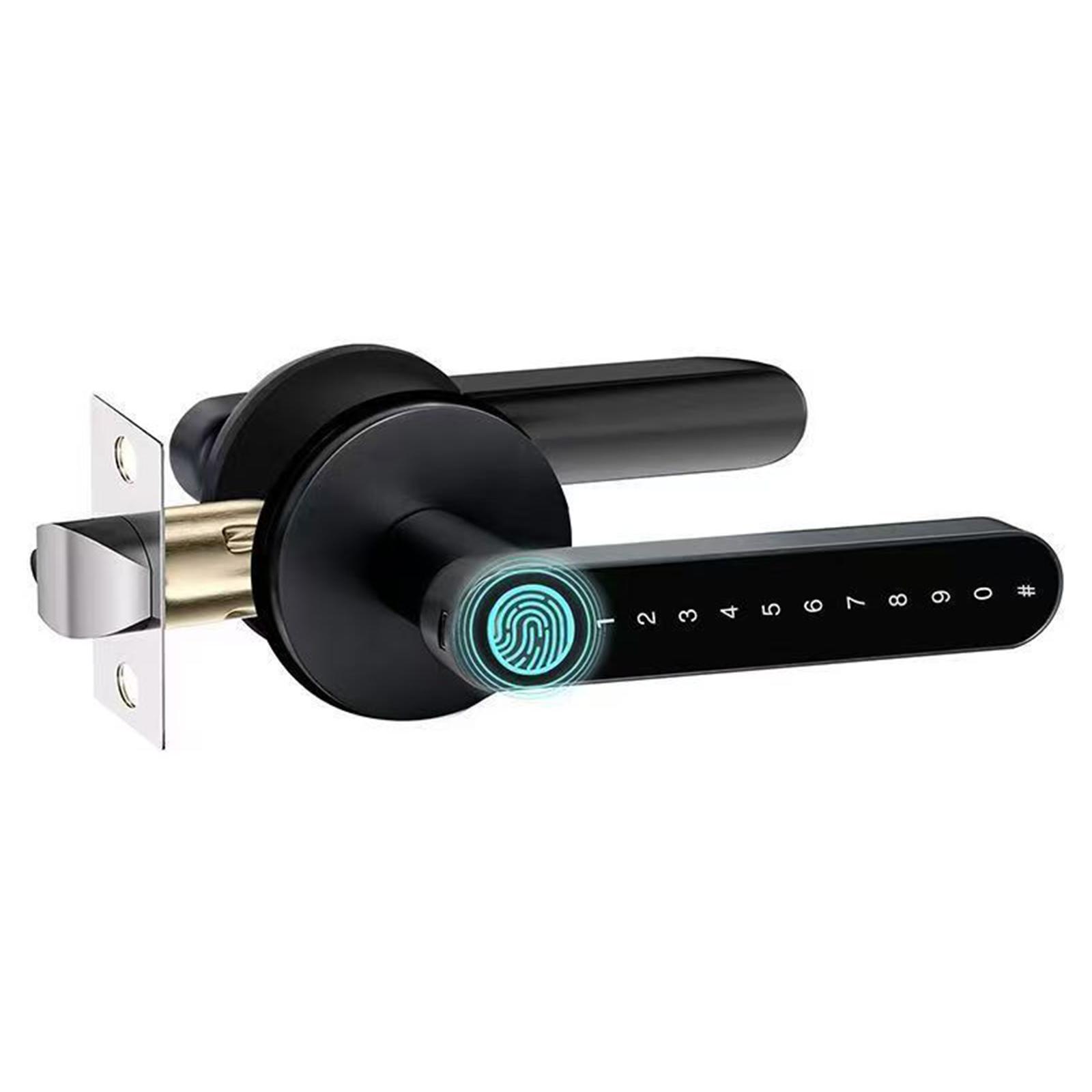 Fingerprint Door Lock with Handle Keyless Entry Door Lock with App Control/Key/IC Card for Bedroom Home Hotel Office Apartment NEW
