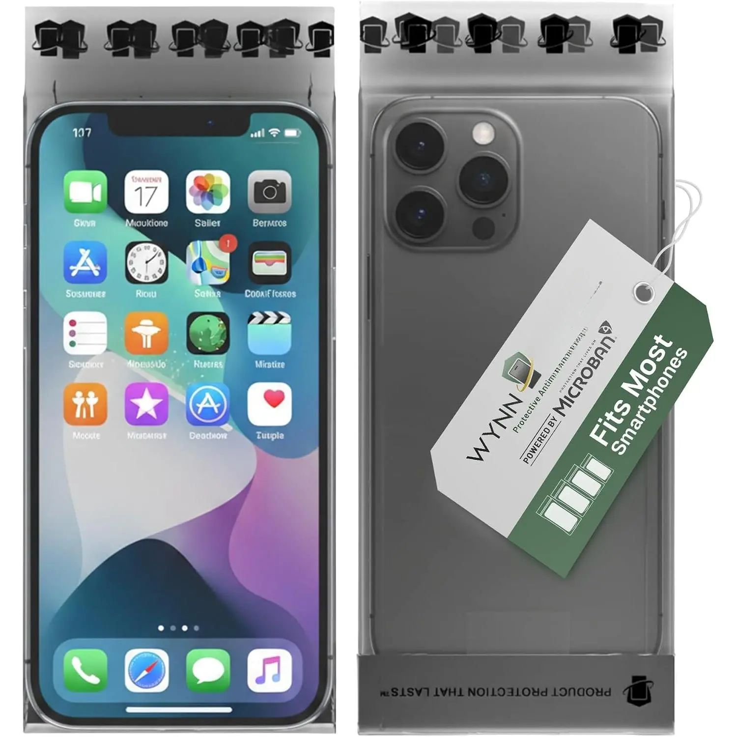™ Protective Mobile Phone Wrap by ® - 3 Packs - Ultra-Thin Easy Apply Contact Film for Phones, Scratch-Resistant, Easy Removal,  Device Hygiene, Fits  Phone Models